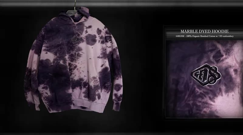 Marble Dyed Hoodie